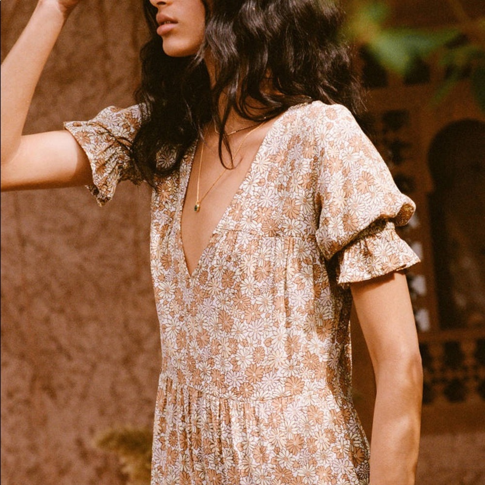 Faithfull The Brand La Falaise Midi Dress